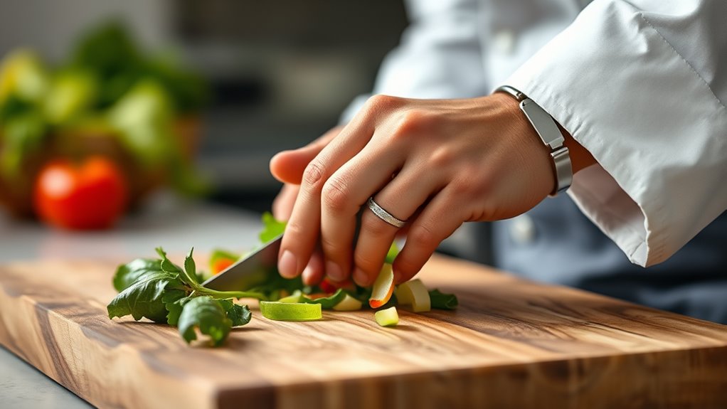 minimal jewelry during food prep