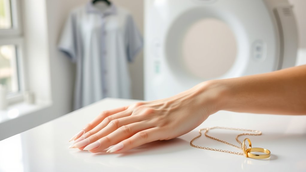 remove jewelry before mammogram