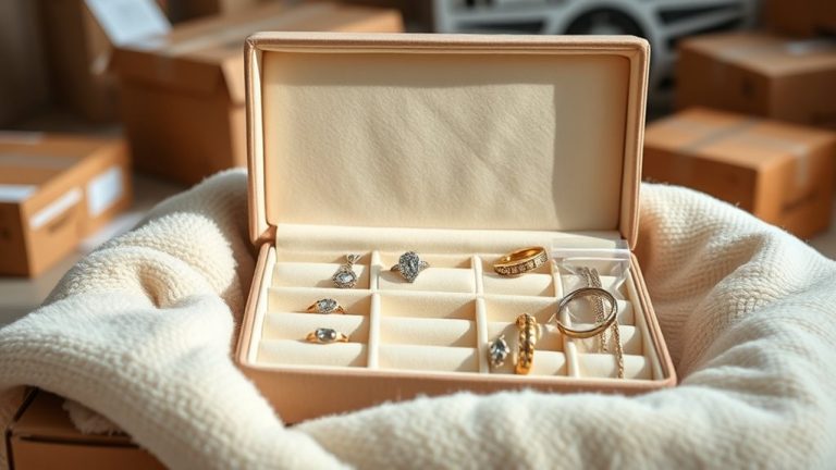 securely pack jewelry during move