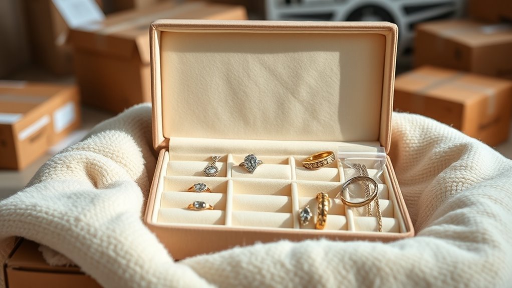 securely pack jewelry during move