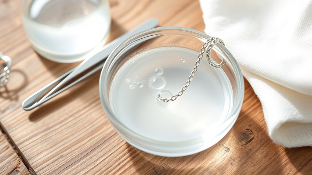 vinegar jewelry cleaning steps