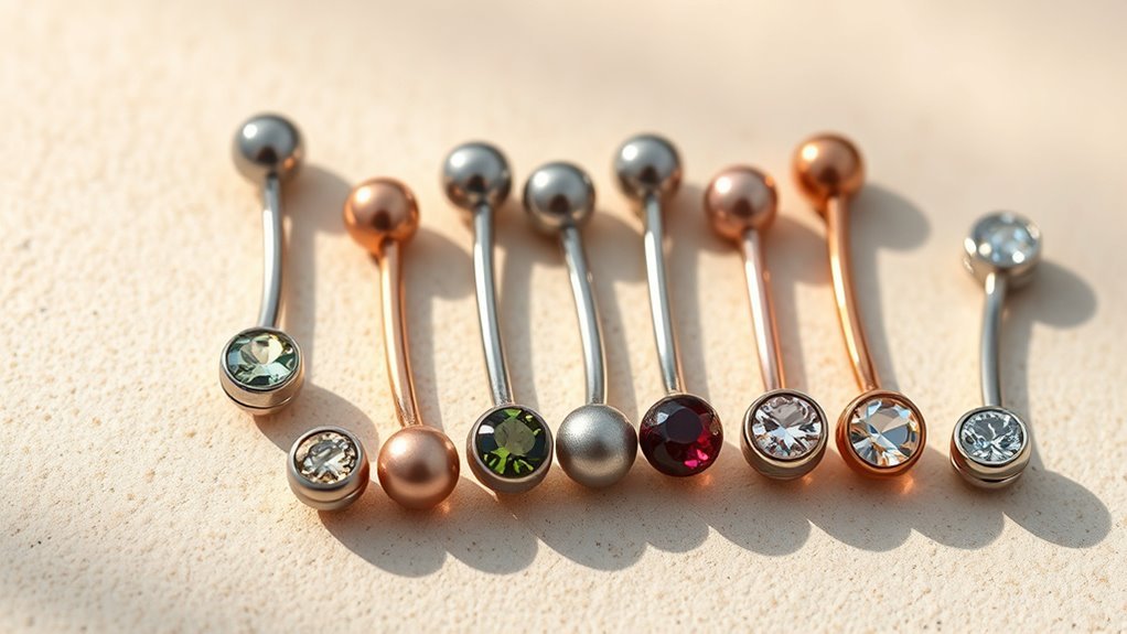 belly button ring materials