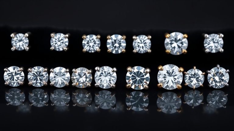 diamond stud earring settings