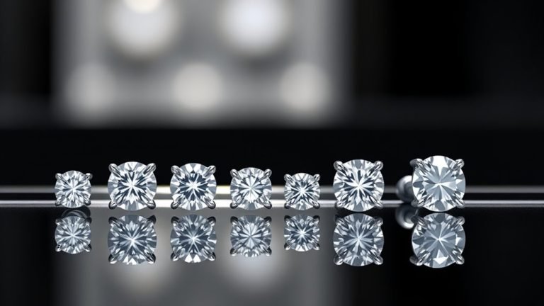 diamond stud earring sizes