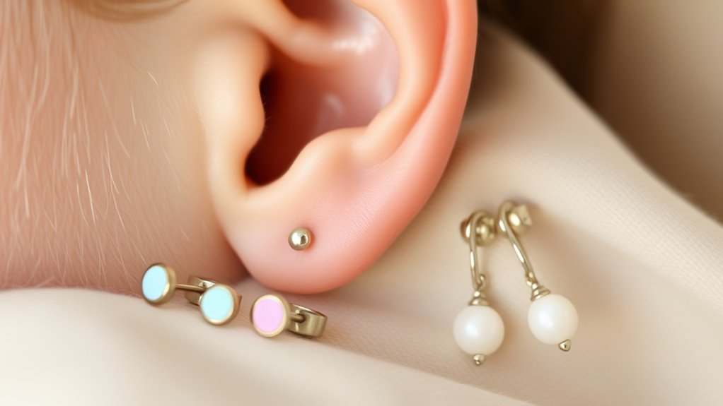 gentle stylish first piercing earrings
