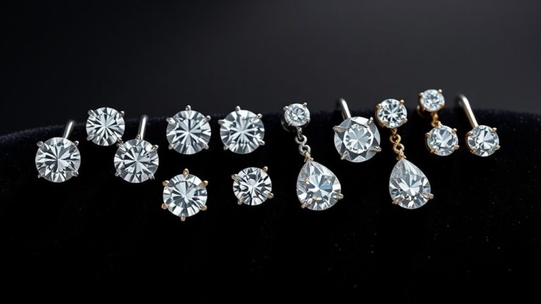 lab created diamond earrings