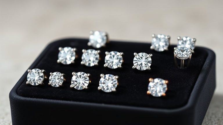 lab diamond stud earrings