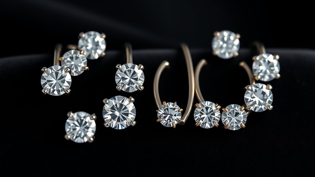 lab grown diamond earrings