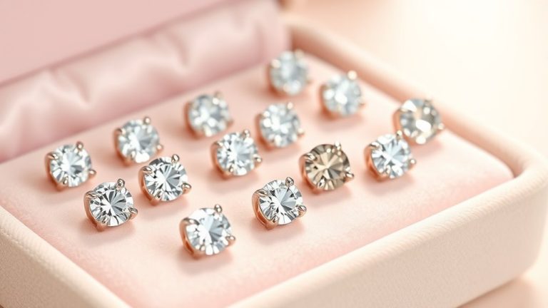 sparkling cz stud earrings