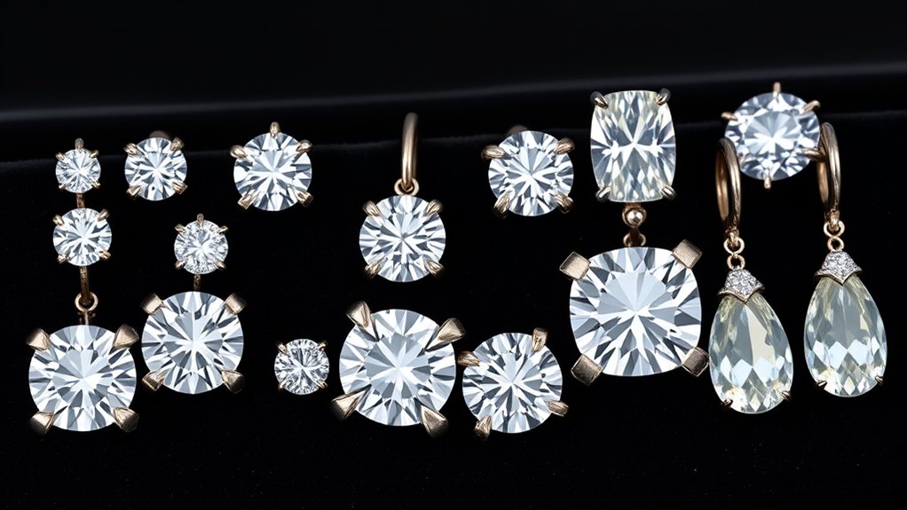sparkling diamond earrings selection