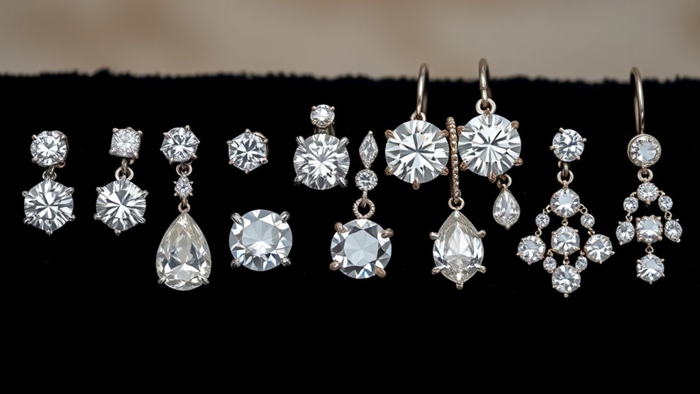 sparkling diamond earrings selection