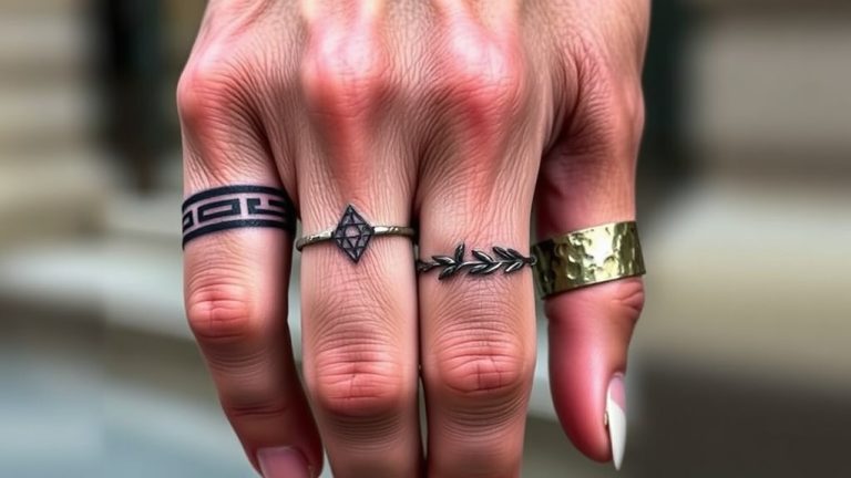stylish ring tattoos for men