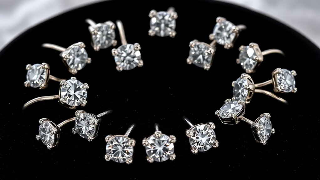 top diamond huggie earrings