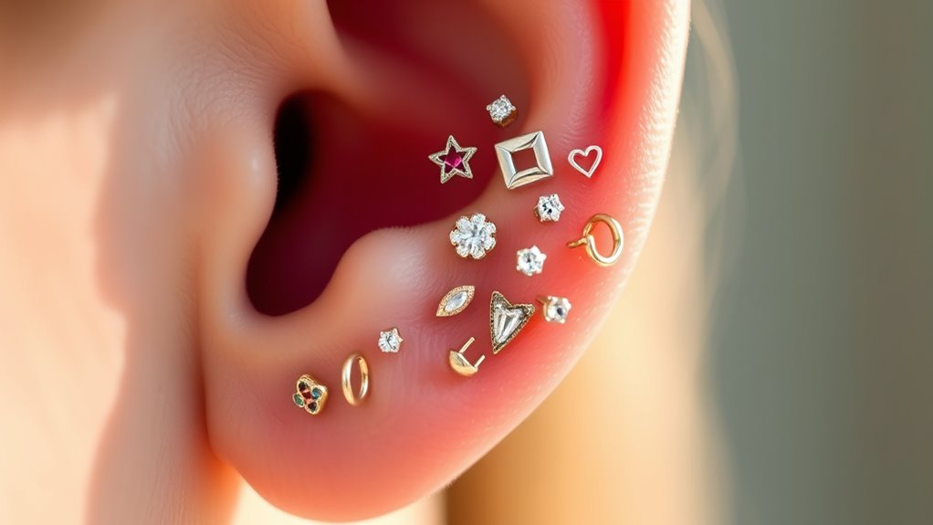 trendy tragus earrings selection