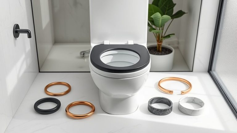 upgraded bathroom toilet rings